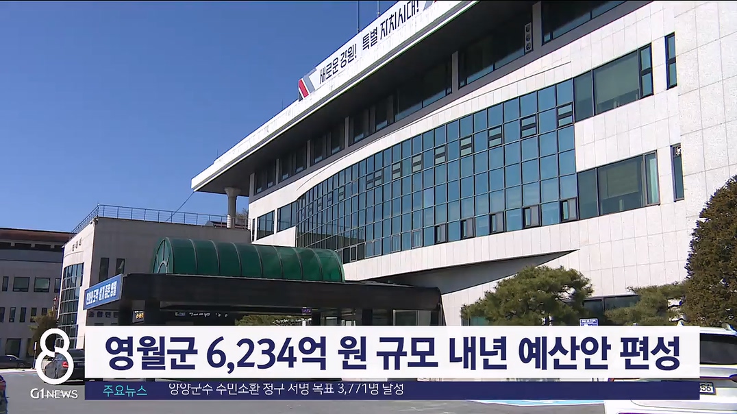 영월군, 6,234억 원 규모 내년 예산안 편성